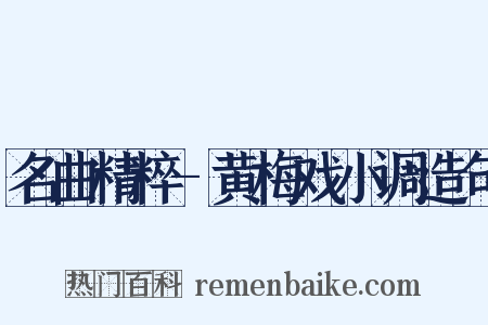 名曲精粹-黄梅戏小调造句是什么意思的图片